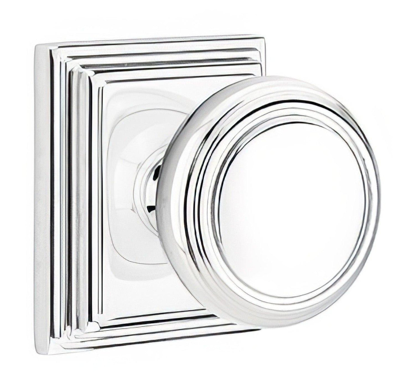 Emtek 8261NWUS Norwich Knob 2-3/8" Backset Privacy with Wilshire Rose.