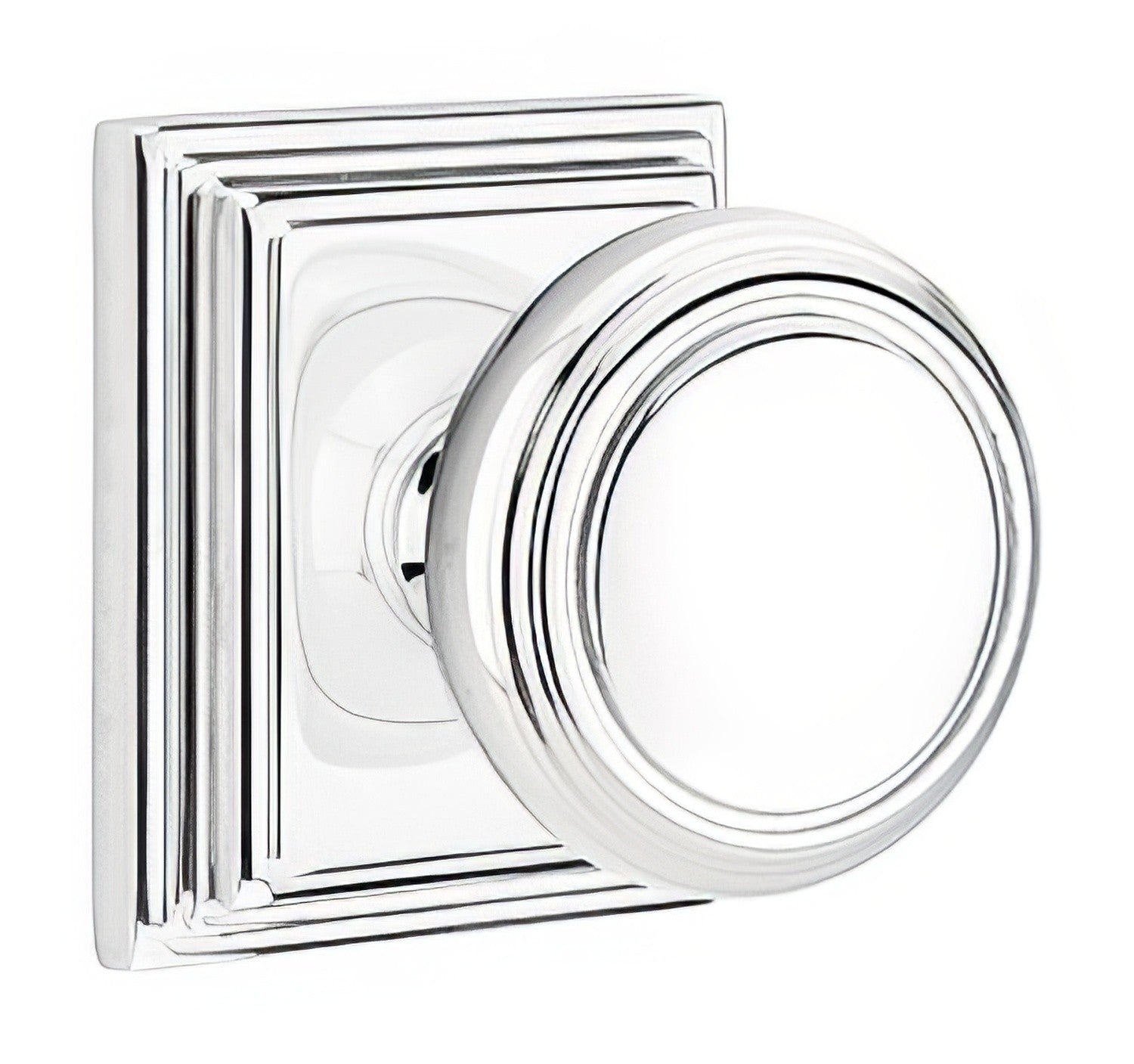 Emtek 8261NWUS Norwich Knob 2-3/8" Backset Privacy with Wilshire Rose