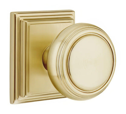 Emtek 8261NWUS Norwich Knob 2-3/8" Backset Privacy with Wilshire Rose.