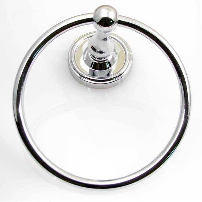 Rusticware 8286CH Midtowne Towel Ring Bright Chrome Finish.