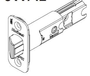 Kwikset 83000-002 6-Way Adjustable Deadlatch for Halifax and Milan Satin Nickel Finish.