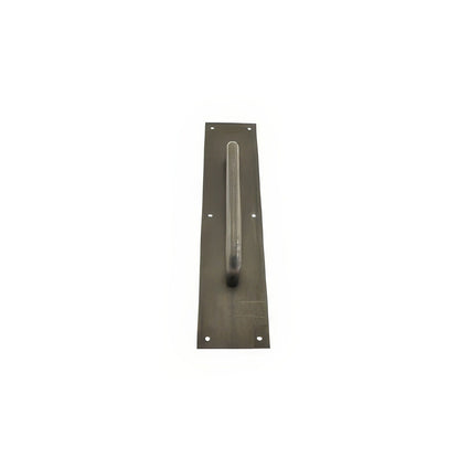 Ives 83028-315 3-1/2" x 15" Brass Pull Plate with 3/4" Round Handle on 8" Center