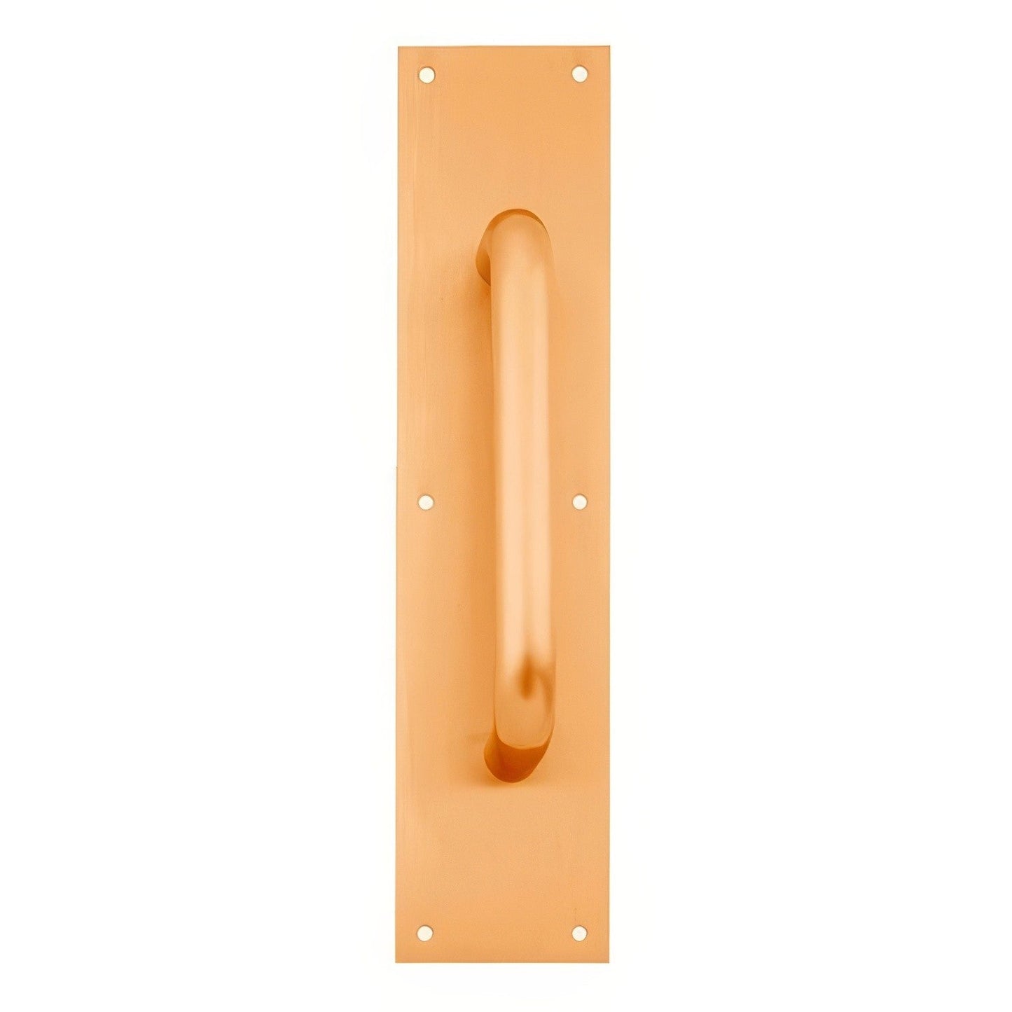 Ives 83028-416-8 4" x 16" Brass Pull Plate with 3/4" Round Handle on 8" Center