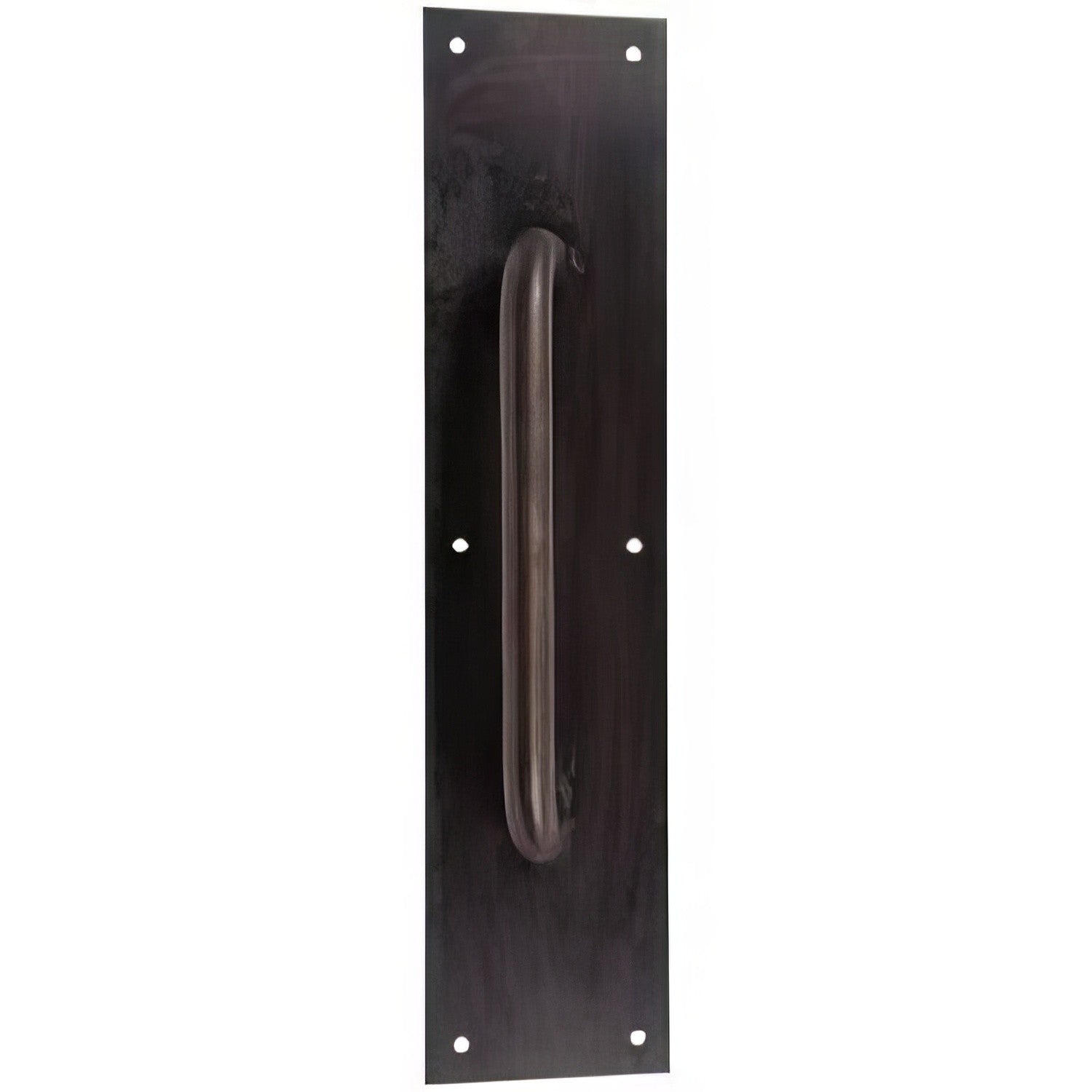 Ives 83028-315 3-1/2" x 15" Brass Pull Plate with 3/4" Round Handle on 8" Center