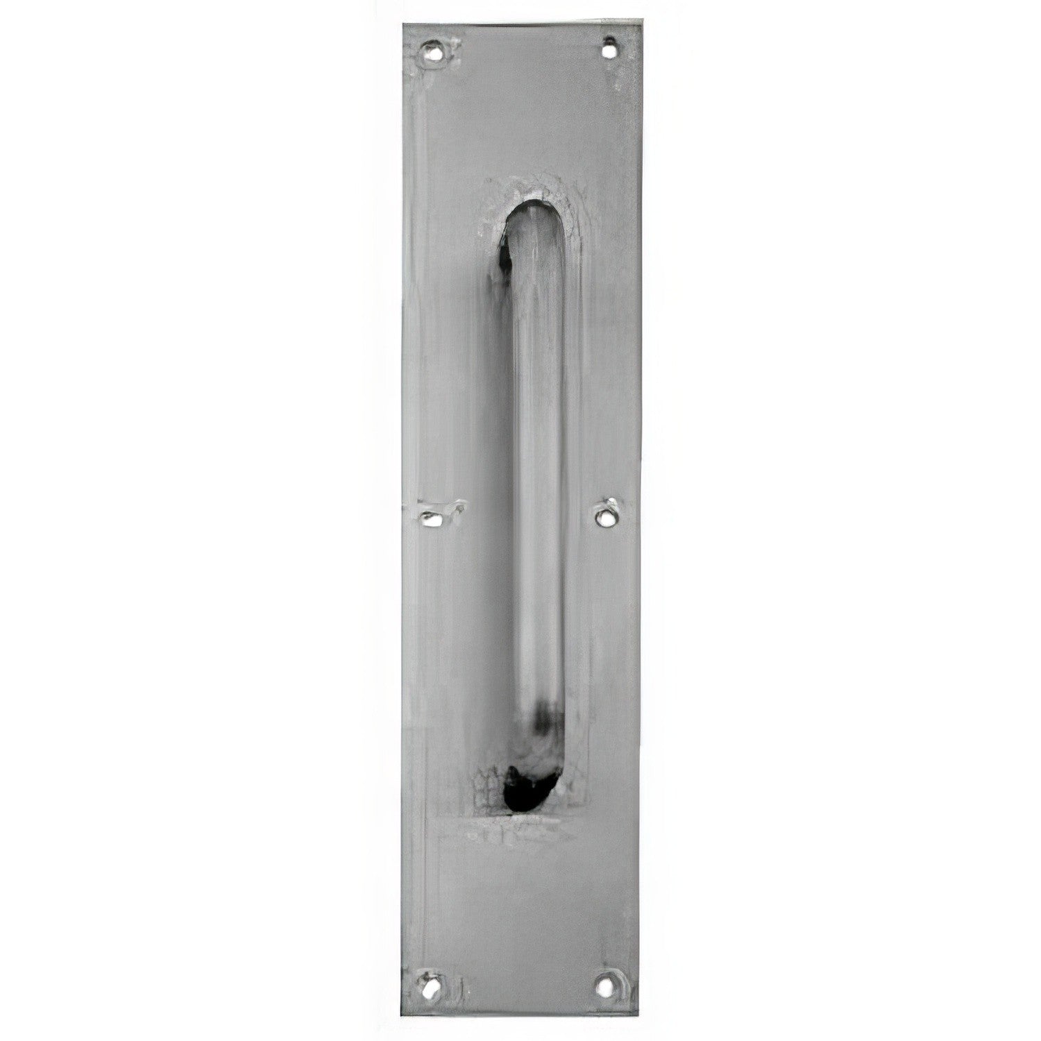Ives 83028-315 3-1/2" x 15" Brass Pull Plate with 3/4" Round Handle on 8" Center