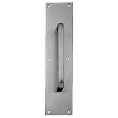 Ives 83028-315 3-1/2" x 15" Brass Pull Plate with 3/4" Round Handle on 8" Center