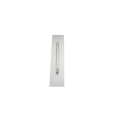 Ives 83028-315 3-1/2" x 15" Brass Pull Plate with 3/4" Round Handle on 8" Center