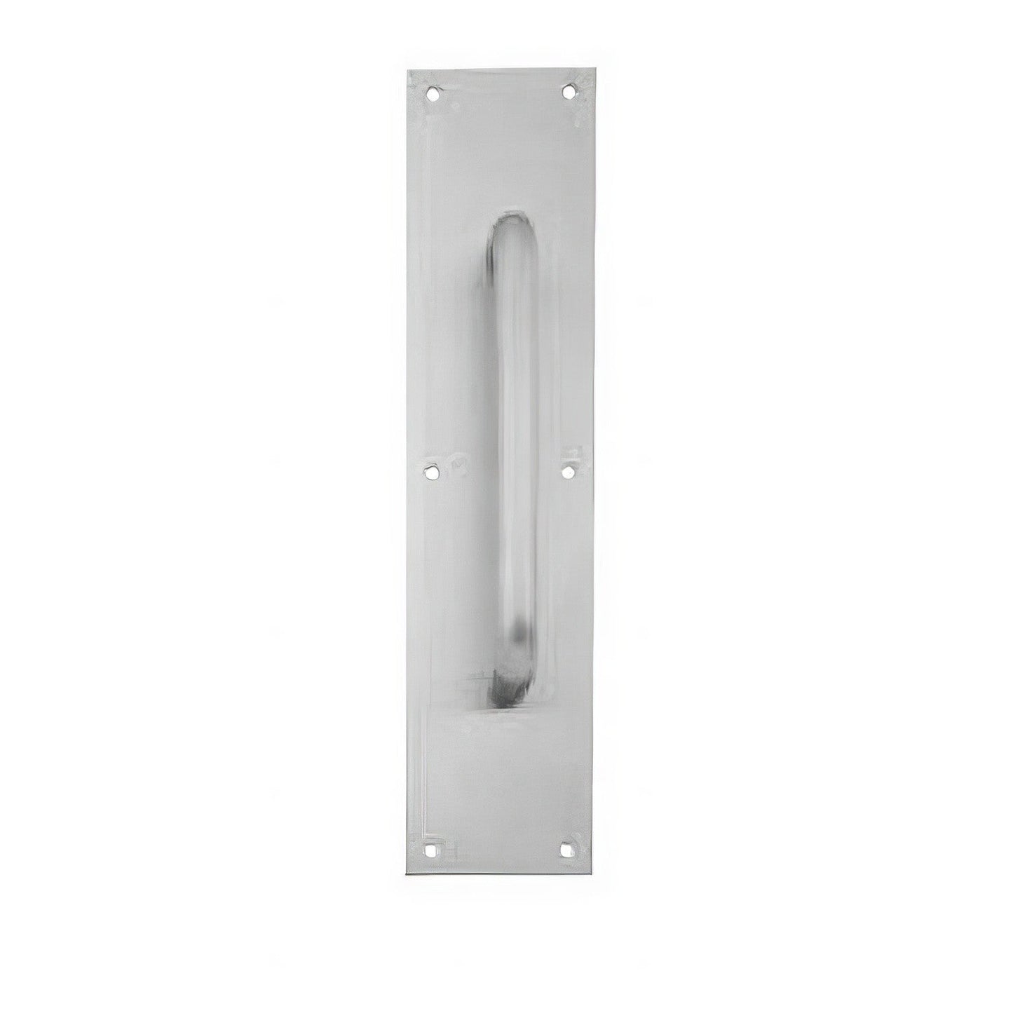 Ives 83028 3-1/2" x 15" Stainless Steel Pull Plate with 3/4" Round Handle on 8" Center