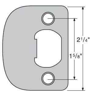 Kwikset 83031-005 UL Radius Corner Full Lip Strike Satin Nickel Finish.