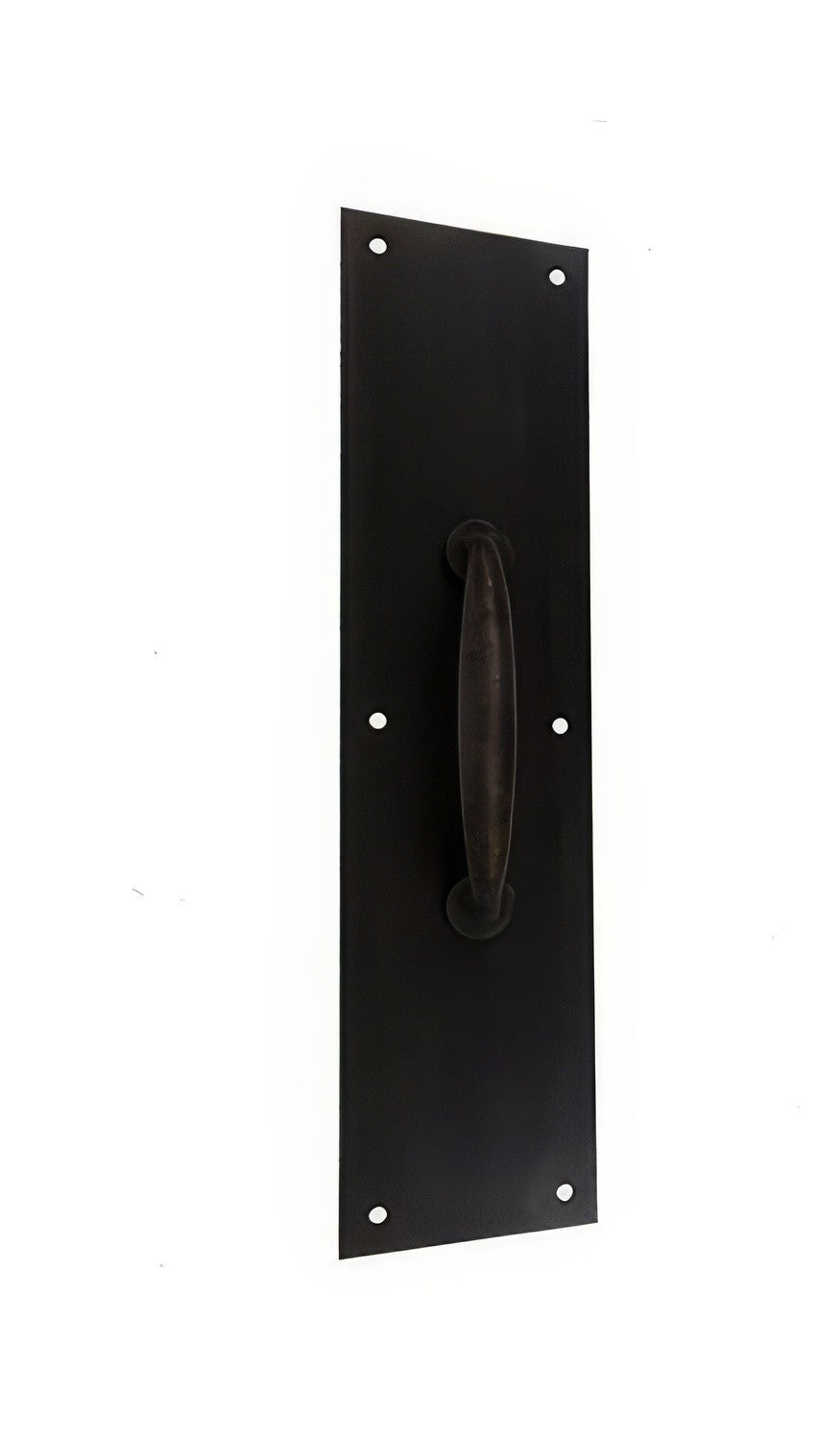 Ives 83115-315 3-1/2" x 15" Brass Pull Plate with 1" Round Base Handle on 5-1/4" Center