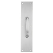 Ives 83115-416 4" x 16" Brass Pull Plate with 1" Round Base Handle on 5-1/4" Center