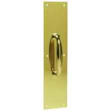 Ives 83115-315 3-1/2" x 15" Brass Pull Plate with 1" Round Base Handle on 5-1/4" Center