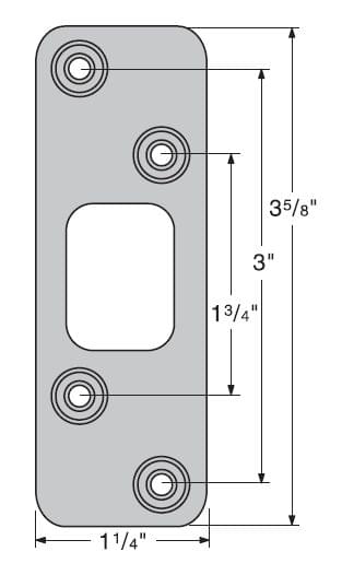 Kwikset 83223-017 3-5/8" Radius Deadbolt Strike for US11P Venetian Bronze and 514 Matte Black Finish.
