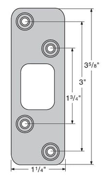 Kwikset 83223-017 3-5/8" Radius Deadbolt Strike for US11P Venetian Bronze and 514 Matte Black Finish.