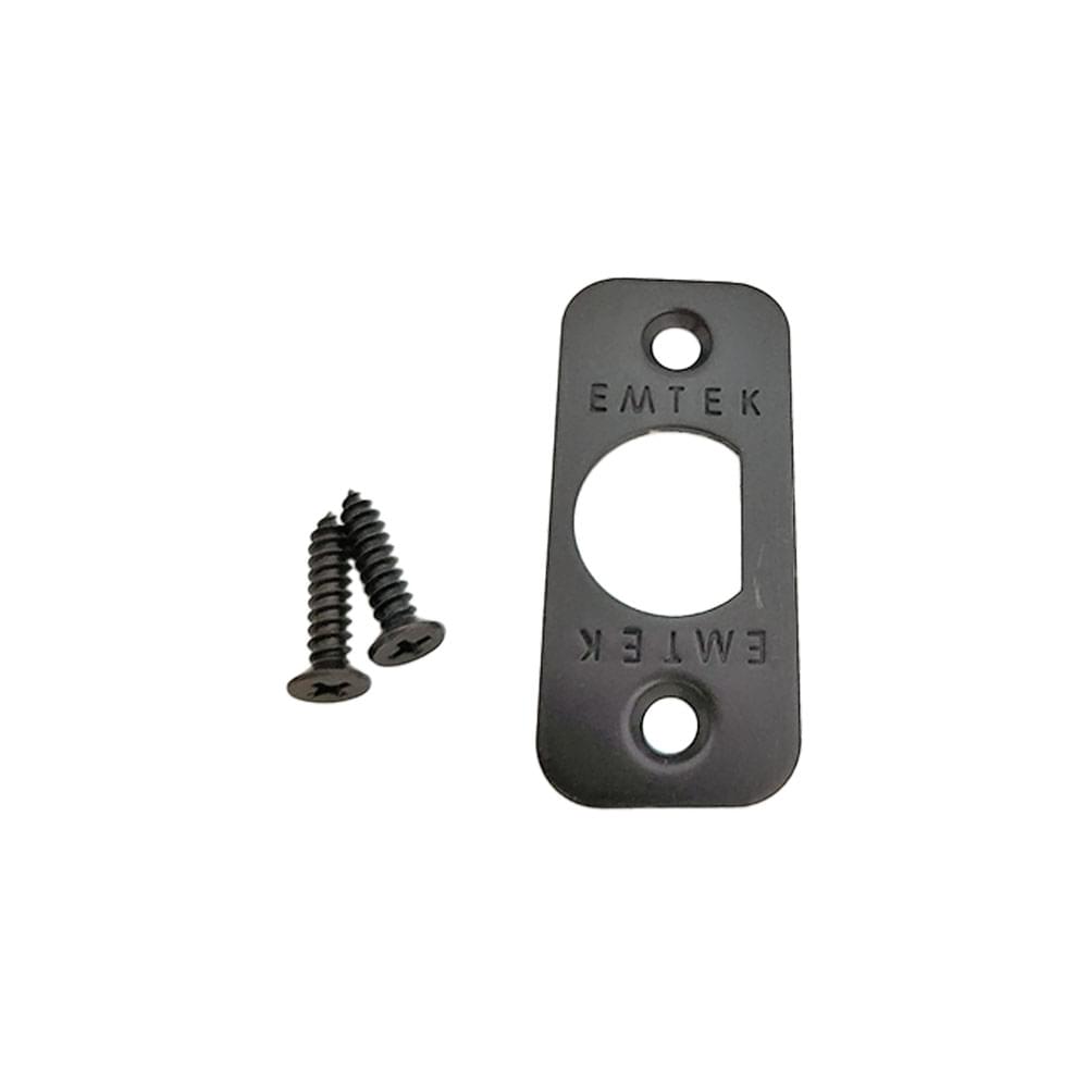 Emtek 83231US10B Radius Corner Faceplate and Screws for Passage or Privacy Latch Oil Rubbed Bronze Finish.