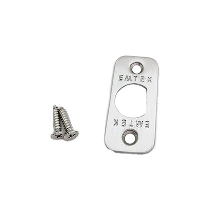 Emtek 83231US14 Radius Corner Faceplate and Screws for Passage or Privacy Latch Polished Nickel Lifetime Finish.