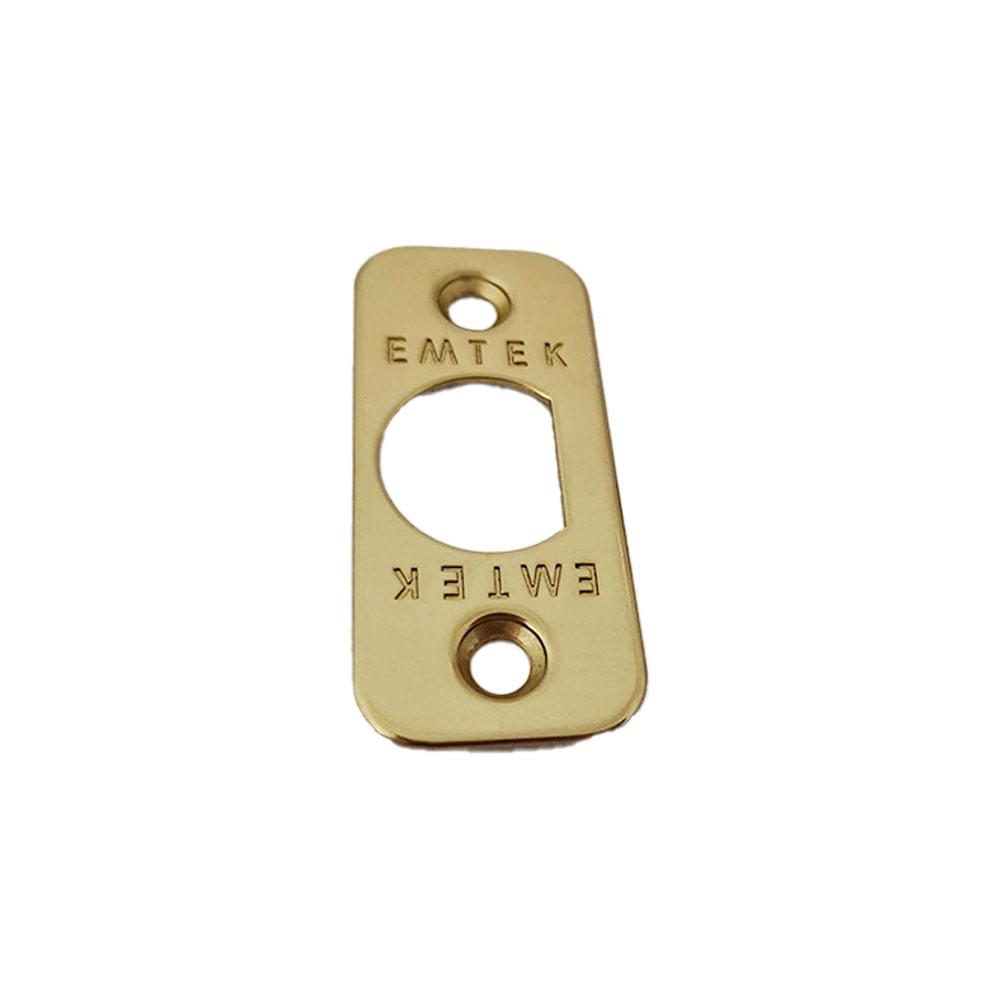 Emtek 83231US3 Radius Corner Faceplate and Screws for Passage or Privacy Latch Polished Brass Lifetime Finish.