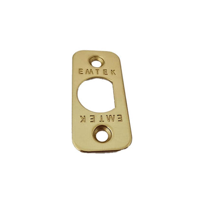Emtek 83231US3 Radius Corner Faceplate and Screws for Passage or Privacy Latch Polished Brass Lifetime Finish.