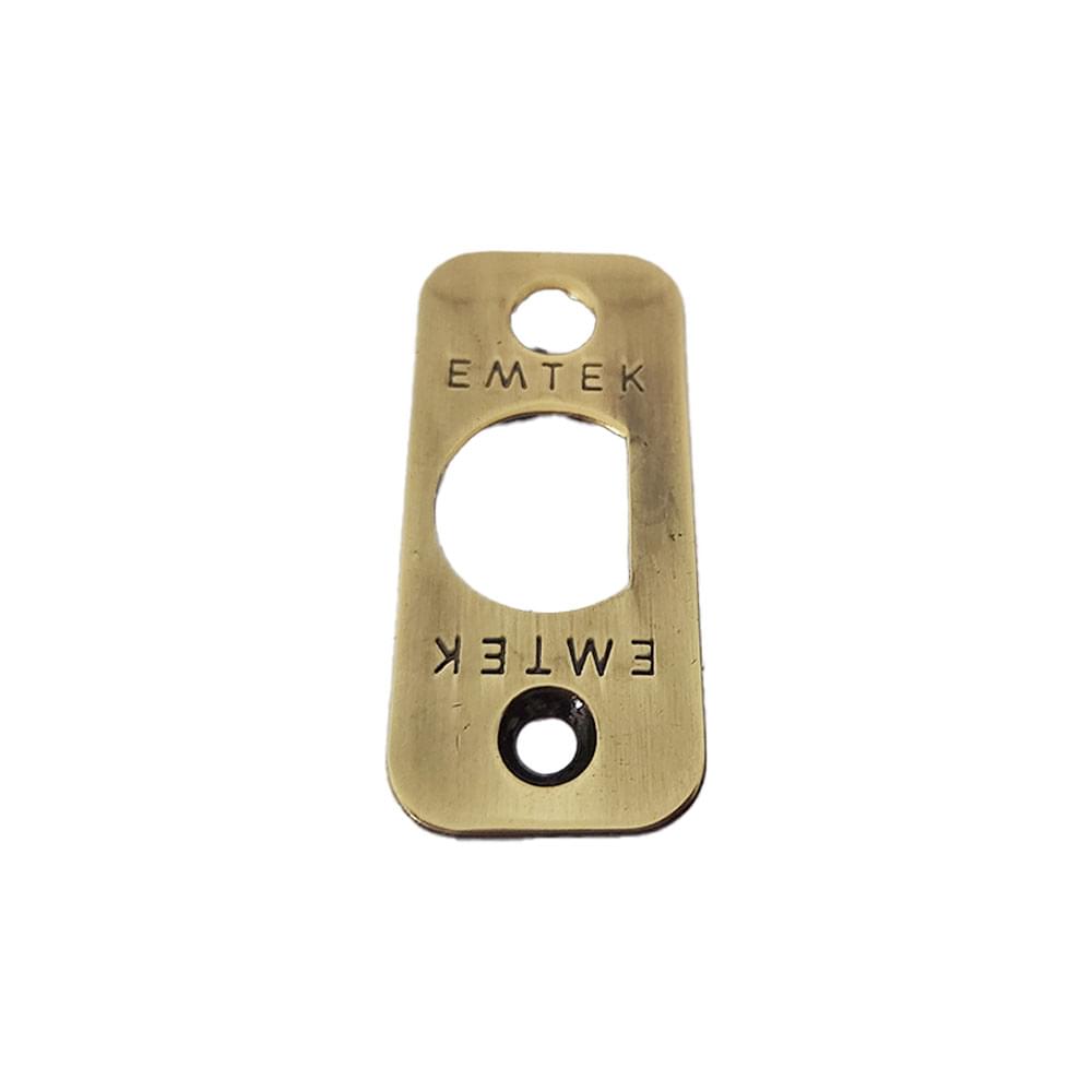 Emtek 83231US3 Radius Corner Faceplate and Screws for Passage or Privacy Latch Polished Brass Lifetime Finish.
