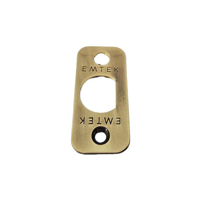 Emtek 83231US3 Radius Corner Faceplate and Screws for Passage or Privacy Latch Polished Brass Lifetime Finish.