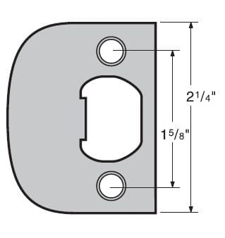 Kwikset 83437-036 Square Corner Full Lip Strike for US26 Bright Chrome and US26D Satin Chrome Finish.