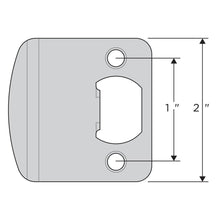 Kwikset 83536-001 Round Corner 2-1/4" Extended Full Lip Strike Bright Brass Finish.