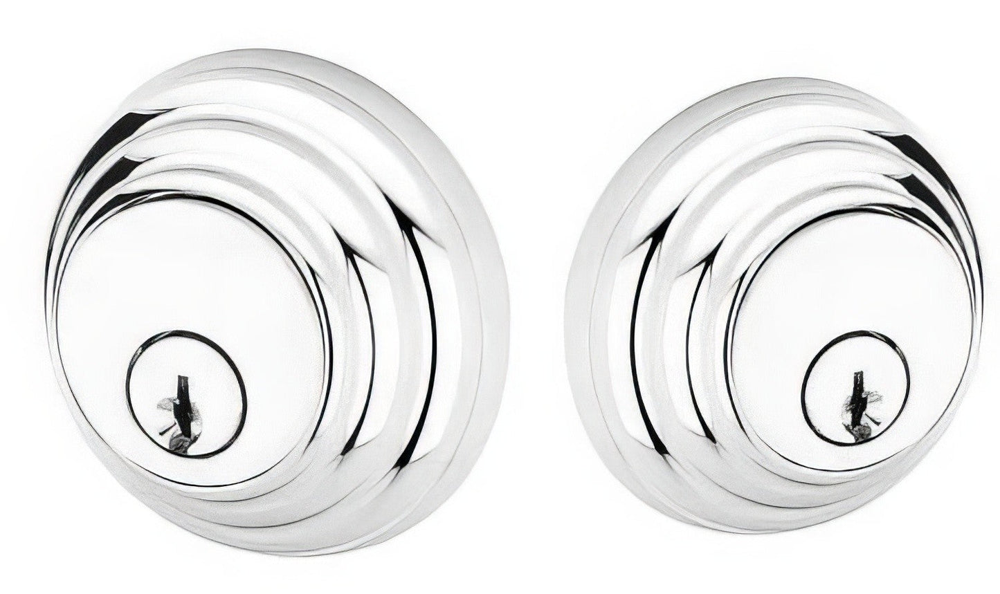 Emtek Low Profile Style Brass Modern Double Cylinder Deadbolt