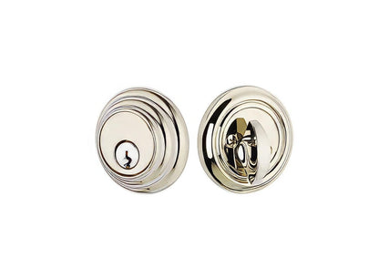 Emtek Low Profile Style Brass Modern Double Cylinder Deadbolt