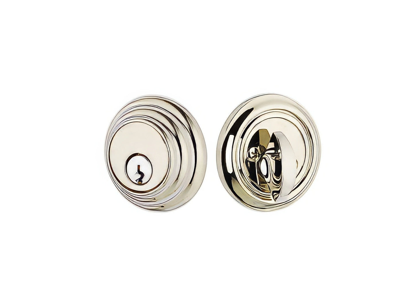 Emtek Low Profile Style Brass Modern Double Cylinder Deadbolt