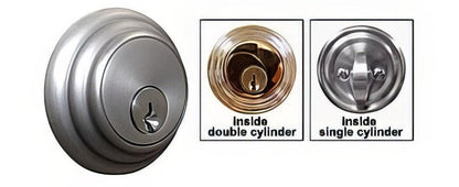 Emtek Low Profile Style Brass Modern Double Cylinder Deadbolt