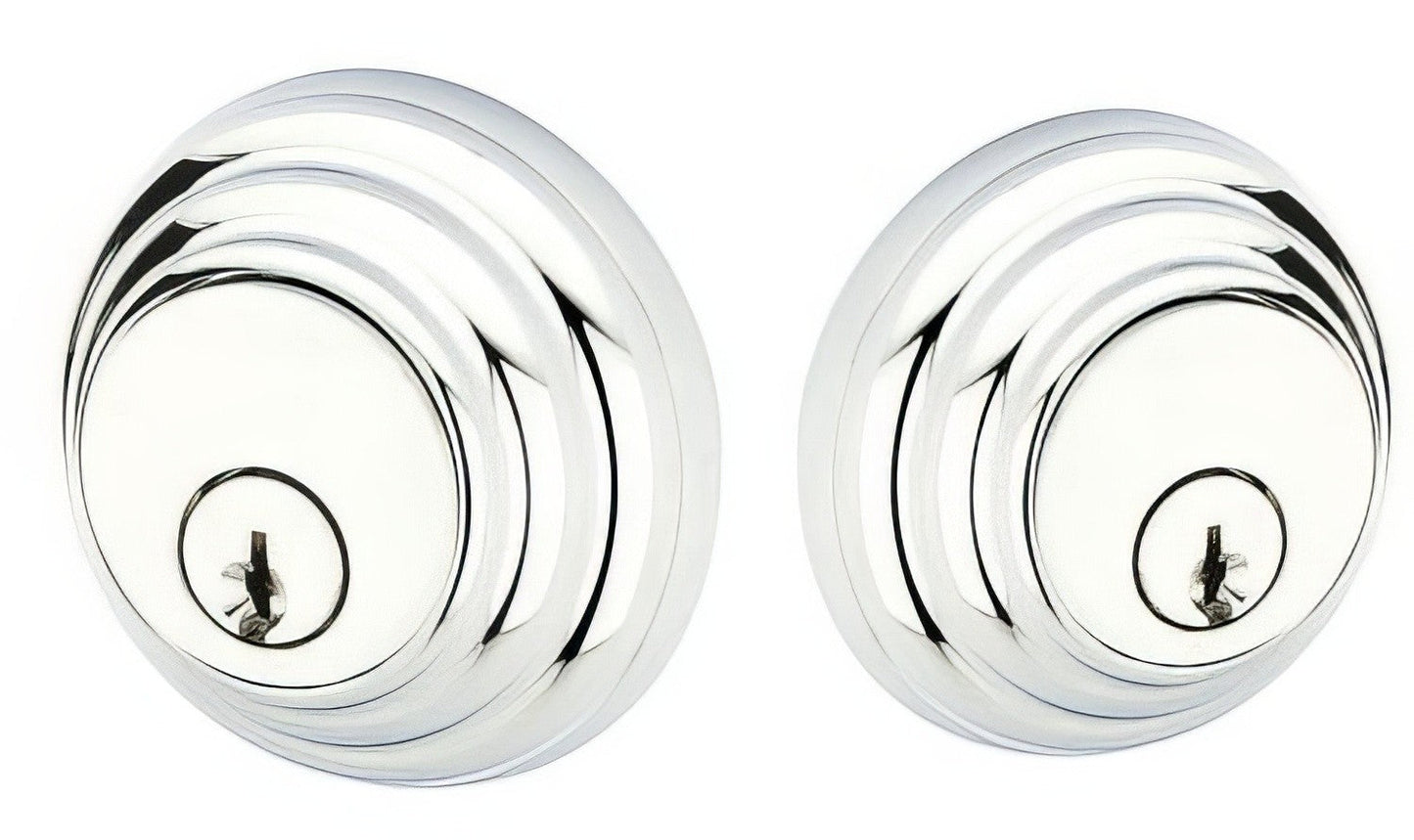 Emtek Low Profile Style Brass Modern Double Cylinder Deadbolt