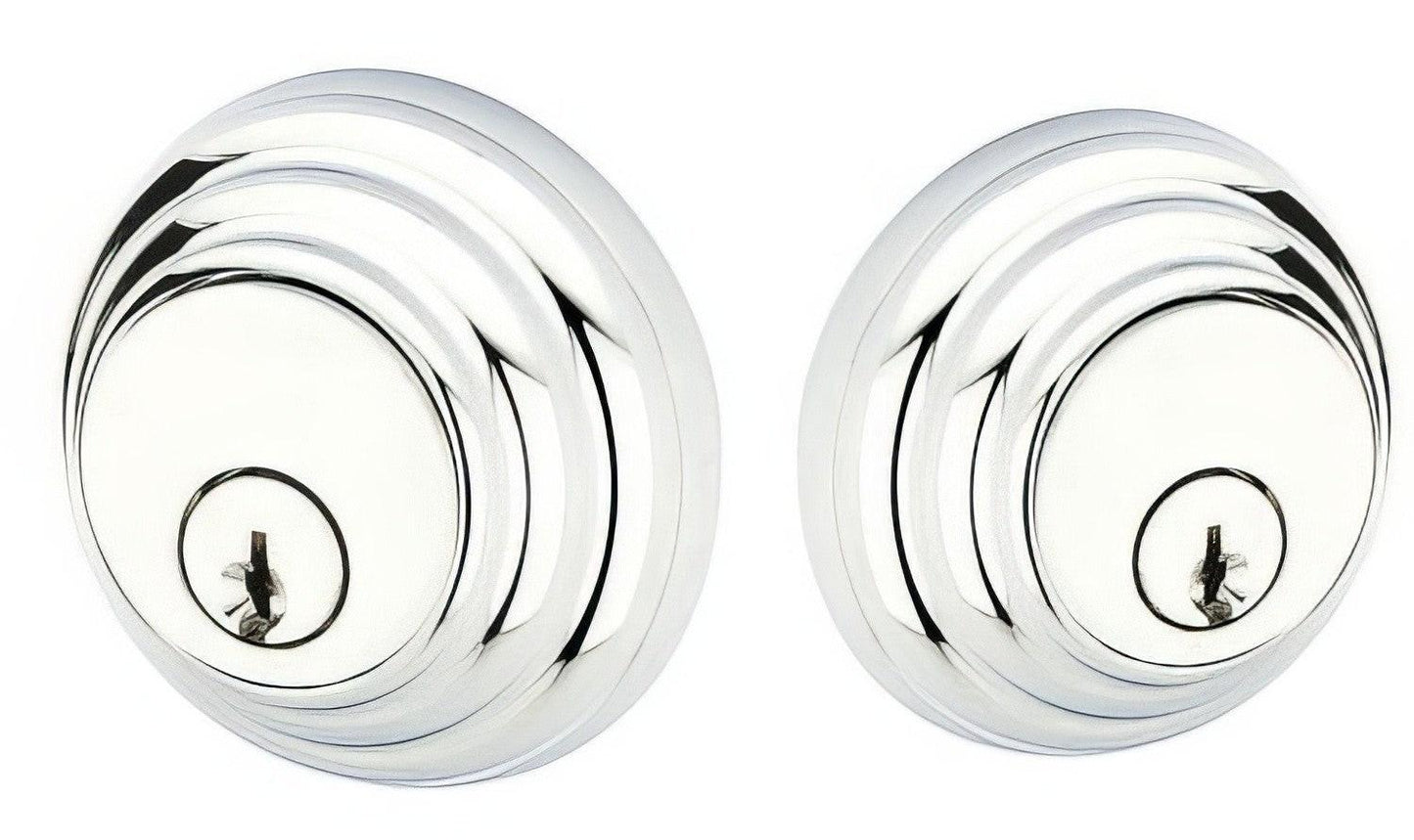 Emtek Low Profile Style Brass Modern Double Cylinder Deadbolt