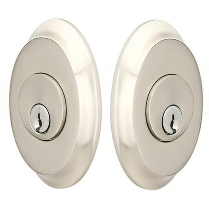Emtek Saratoga Style Classic Brass Double Cylinder Deadbolt.