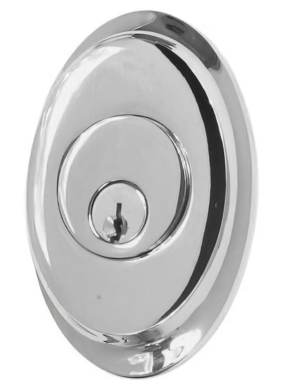 Emtek Saratoga Style Classic Brass Double Cylinder Deadbolt.