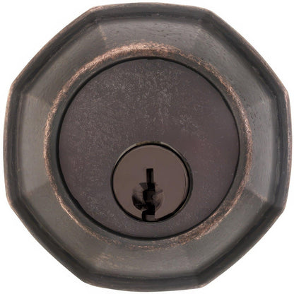Emtek 8360 Octagon Style Tuscany Bronze Double Cylinder Deadbolt