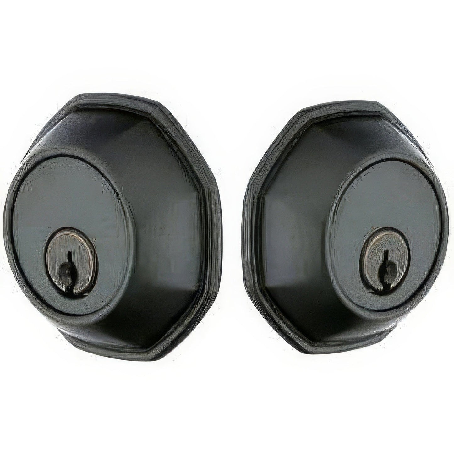 Emtek 8360 Octagon Style Tuscany Bronze Double Cylinder Deadbolt.