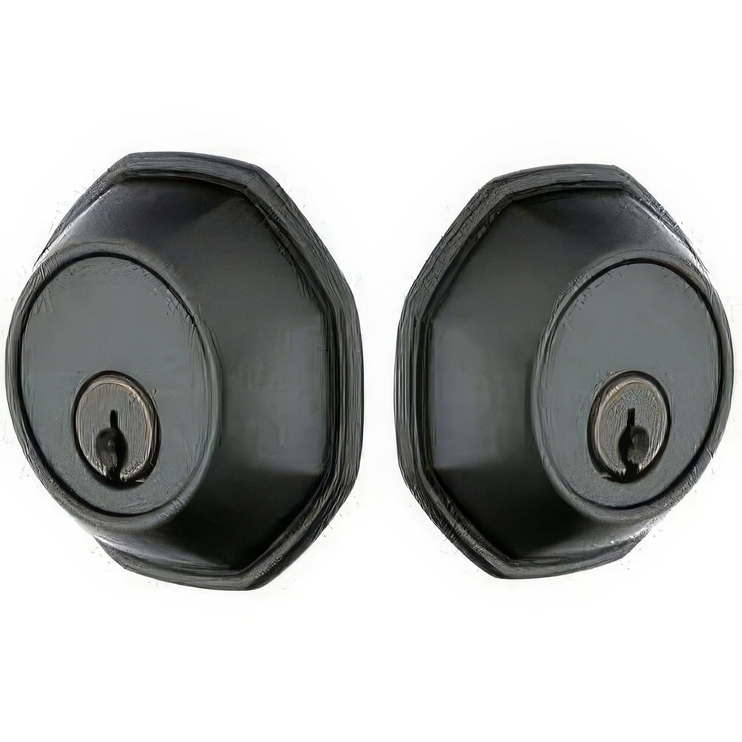 Emtek 8360 Octagon Style Tuscany Bronze Double Cylinder Deadbolt.