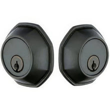 Emtek 8360 Octagon Style Tuscany Bronze Double Cylinder Deadbolt.
