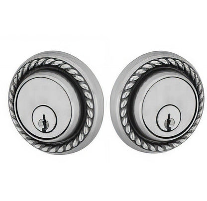 Emtek Rope Style Designer Brass Double Cylinder Deadbolt