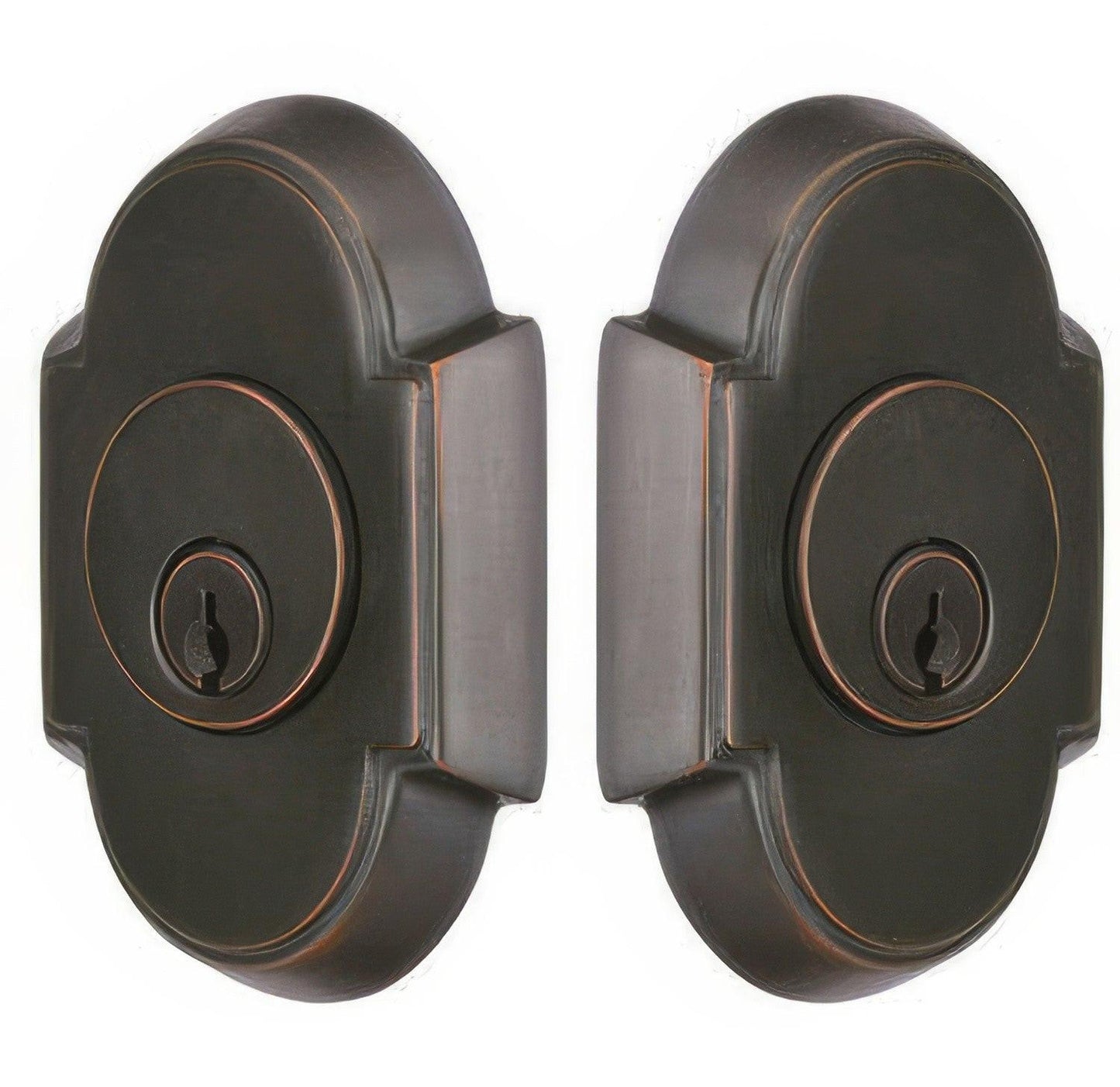 Emtek #8 Style Brass Modern Double Cylinder Deadbolt