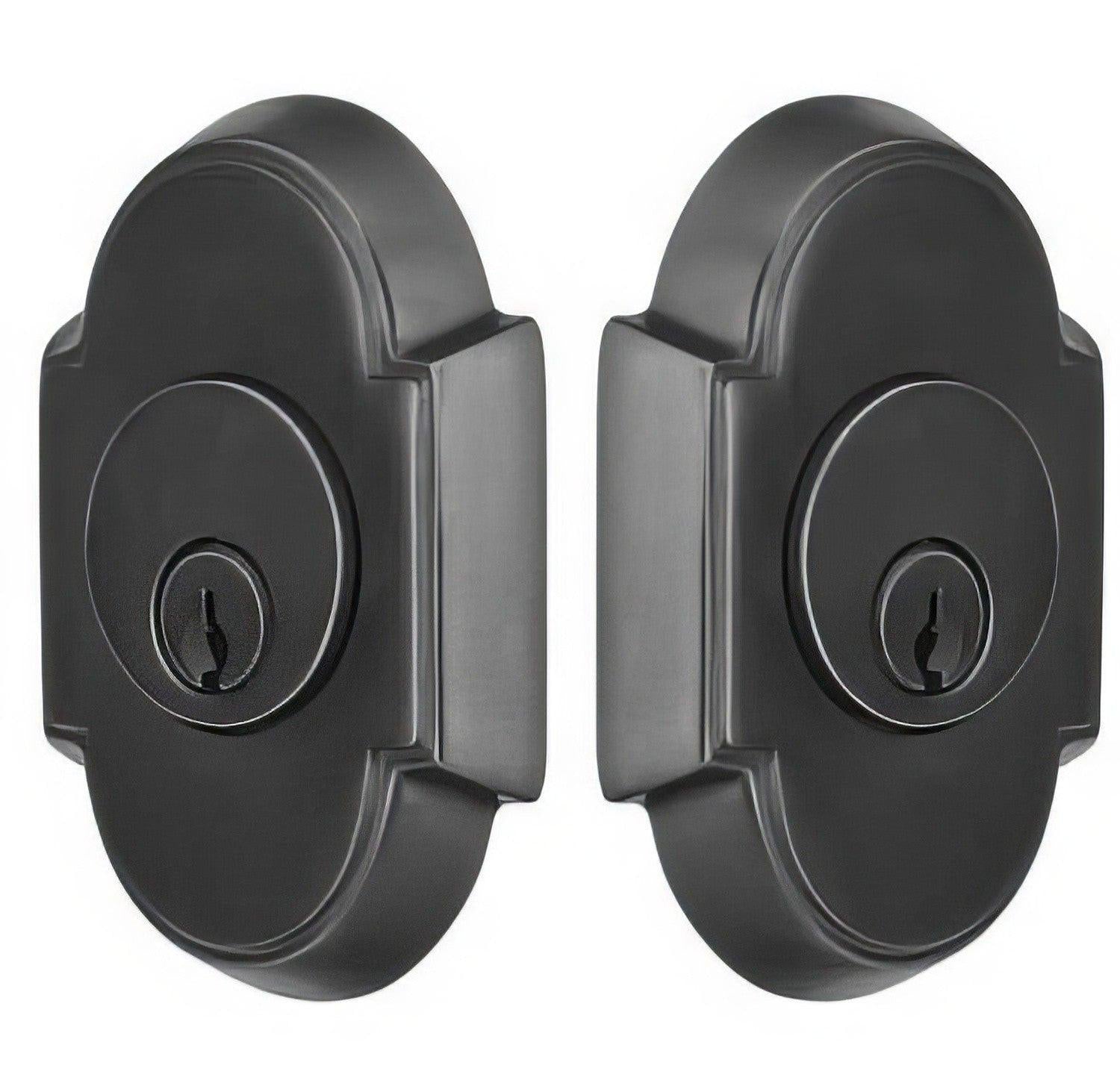 Emtek #8 Style Brass Modern Double Cylinder Deadbolt