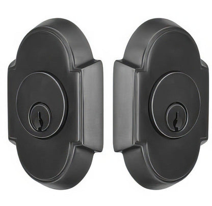 Emtek #8 Style Brass Modern Double Cylinder Deadbolt