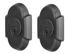 Emtek #8 Style Brass Modern Double Cylinder Deadbolt.