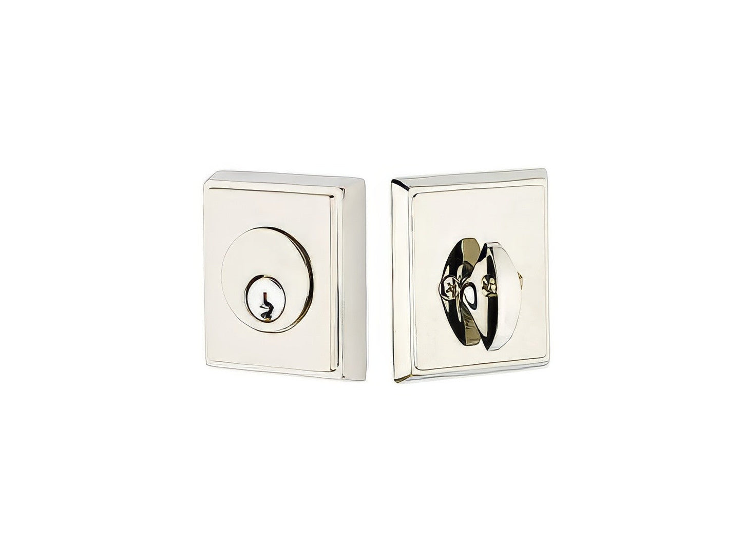 Emtek Rectangular Style Brass Modern Double Cylinder Deadbolt