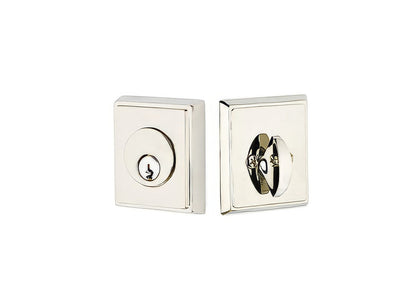 Emtek Rectangular Style Brass Modern Double Cylinder Deadbolt