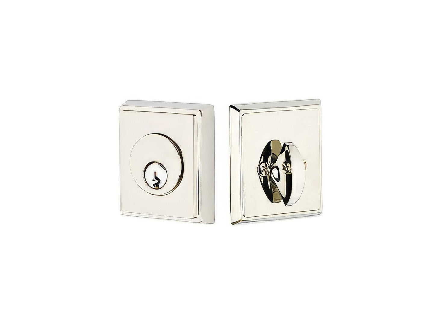 Emtek Rectangular Style Brass Modern Double Cylinder Deadbolt