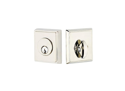 Emtek Rectangular Style Brass Modern Double Cylinder Deadbolt