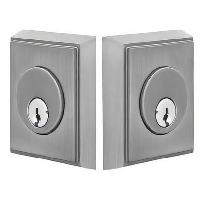 Emtek Rectangular Style Brass Modern Double Cylinder Deadbolt