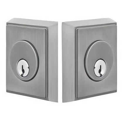 Emtek Rectangular Style Brass Modern Double Cylinder Deadbolt
