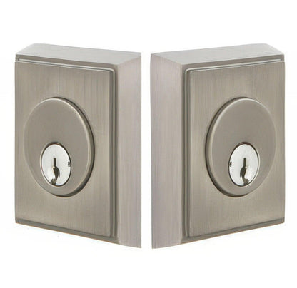Emtek Rectangular Style Brass Modern Double Cylinder Deadbolt